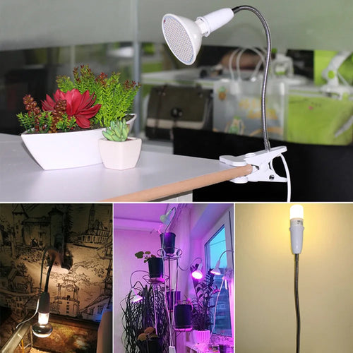 LED lamp holder with single/double socket and flexible switch - vue 10 sur 10