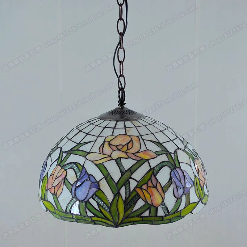 Antique style glass chandelier for restaurant and café - vue 6 sur 6