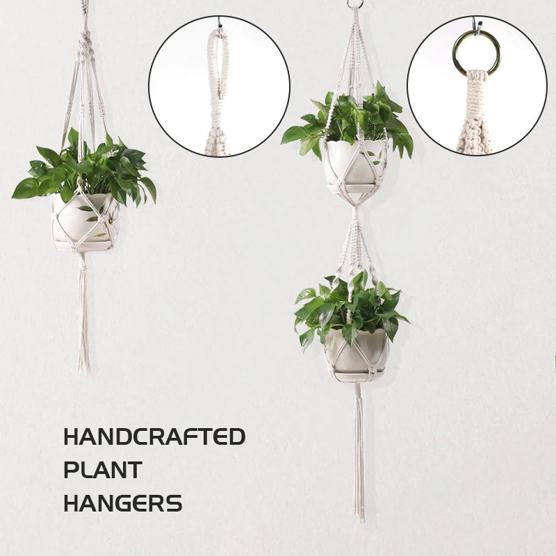 macrame hanging basket for plants crafts home decor