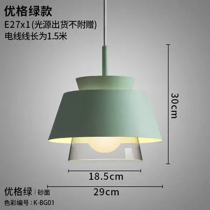 modern iron glass pendant light nordic style industrial decoration