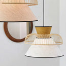 Modern minimalist Japanese fabric bamboo pendant light