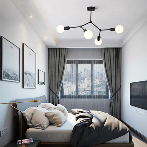 Modern multi-head chandelier for creative interiors - vue 6 sur 27
