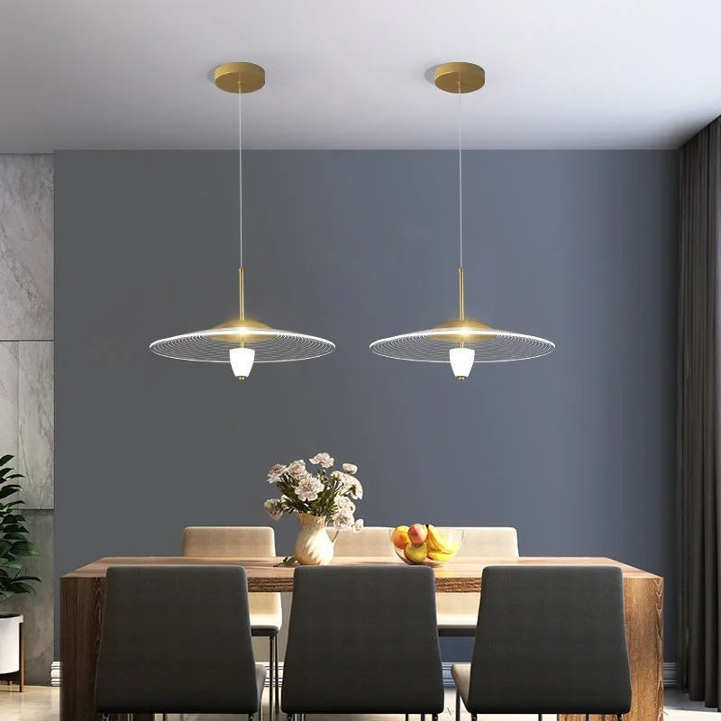 Transparent acrylic pendant light for modern interior decoration