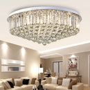 Modern minimalist flush mount K9 crystal chandelier