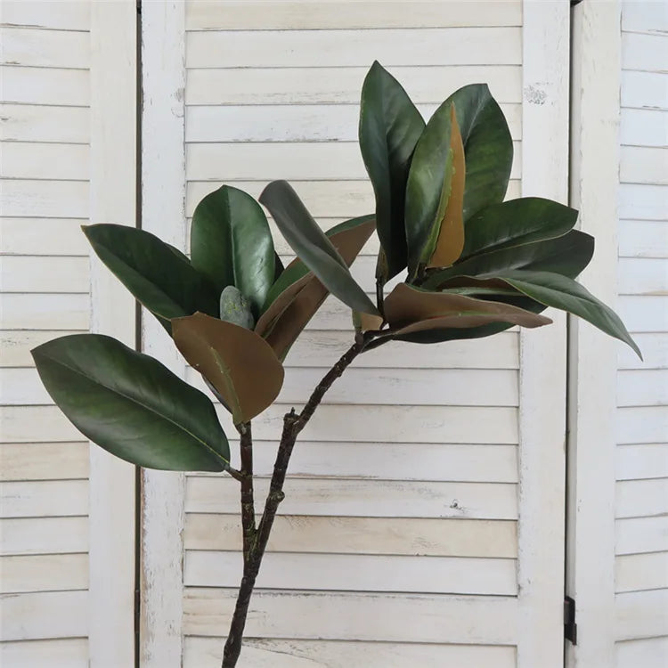Large artificial magnolia branch for indoor decoration