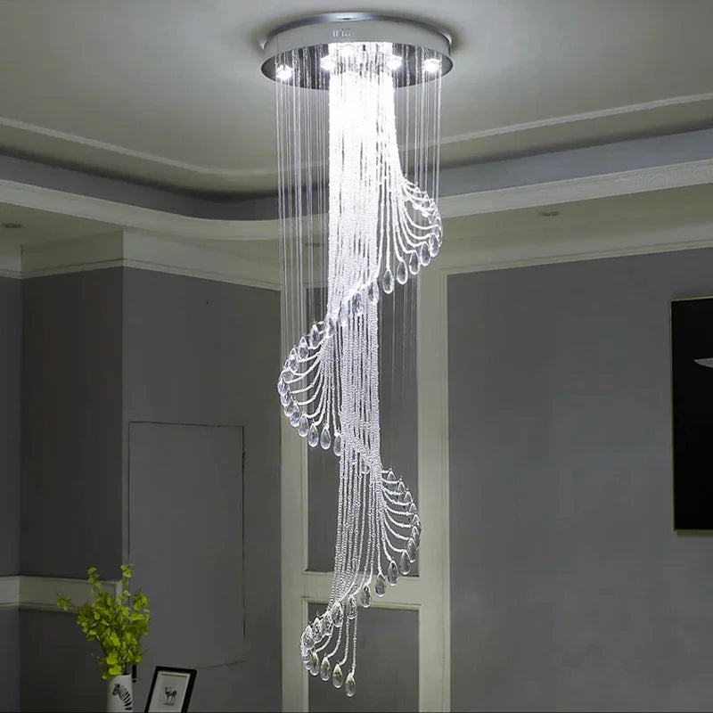 Modern creative crystal chandelier with LED lighting