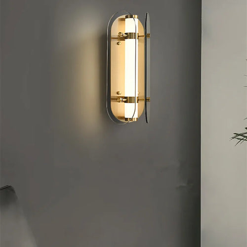 Modern nordic designer glass and mirror decorative wall light - vue 2 sur 9