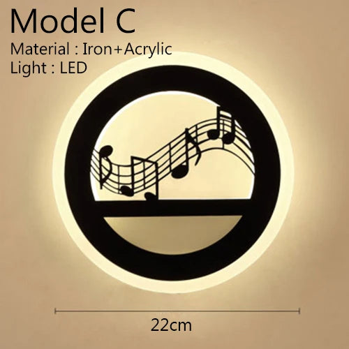 Modern acrylic wall light in American style for elegant interiors - vue 22 sur 23