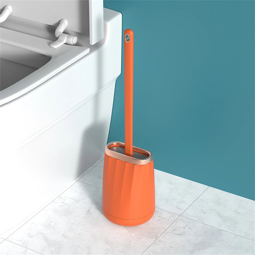 Lightweight and durable toilet brush set for bathroom
