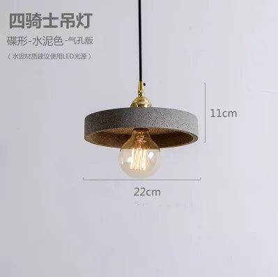 Industrial cement pendant light for table and bar - vue 20 sur 23