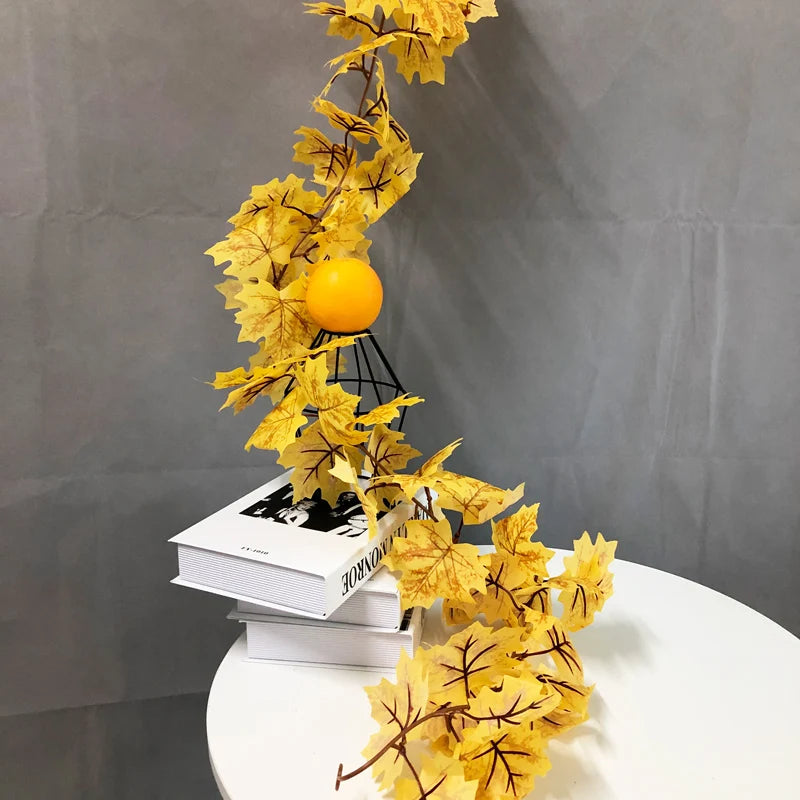 Artificial silk foliage plant for wedding and Christmas ivy rattan decoration