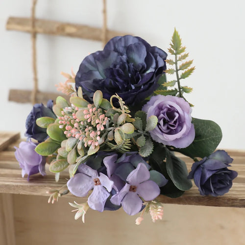 Artificial peony bouquet for weddings and decoration - vue 9 sur 12