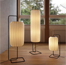 Artistic silk floor lamp for modern interiors
