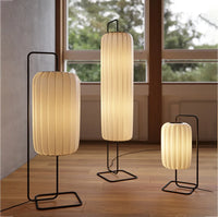 Artistic silk floor lamp for modern interiors