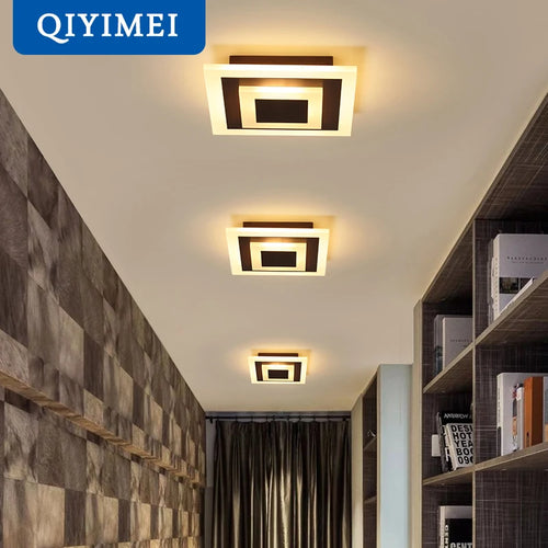 Round and square LED ceiling light for decorative home lighting - vue 2 sur 15