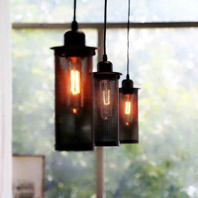 Industrial LED pendant light for modern interior decor - vue 7 sur 7