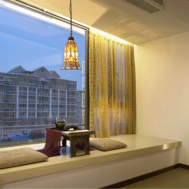 Retro rattan chandelier for indoor and outdoor decoration - vue 4 sur 6