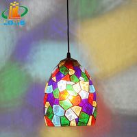 Colourful stained glass chandelier tiffany style for creative lighting