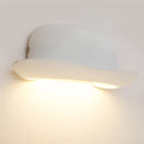 Minimalist design aluminium LED wall lamp with hat shade