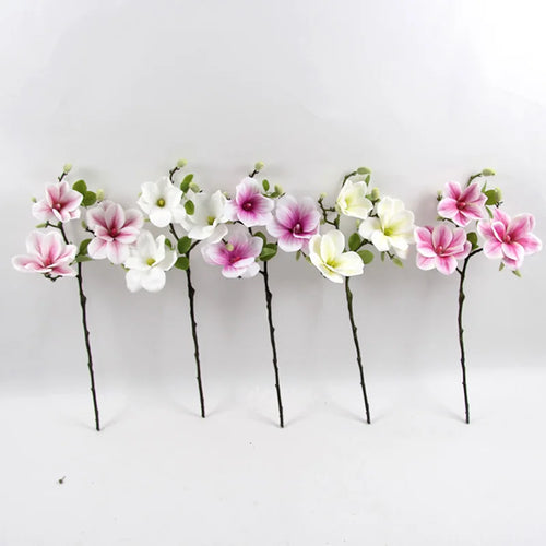 Artificial magnolia flower heads for wedding and party decoration - vue 7 sur 11