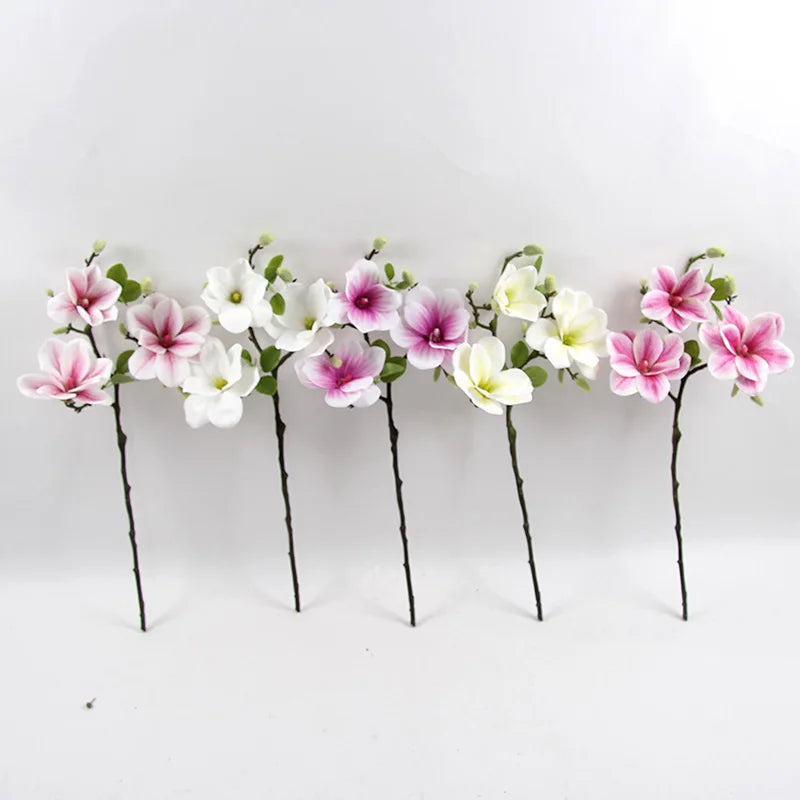 Artificial magnolia flower heads for wedding and party decoration - vue 6 sur 11