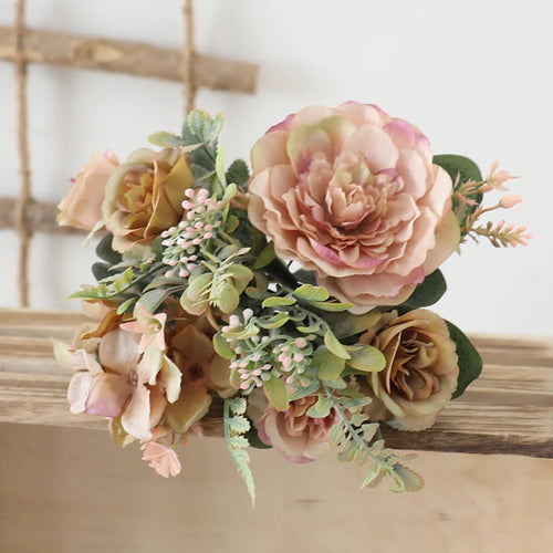Artificial peony bouquet for weddings and decoration - vue 11 sur 12