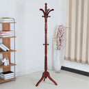 solid wood tripod coat rack for bag clothes and accessories