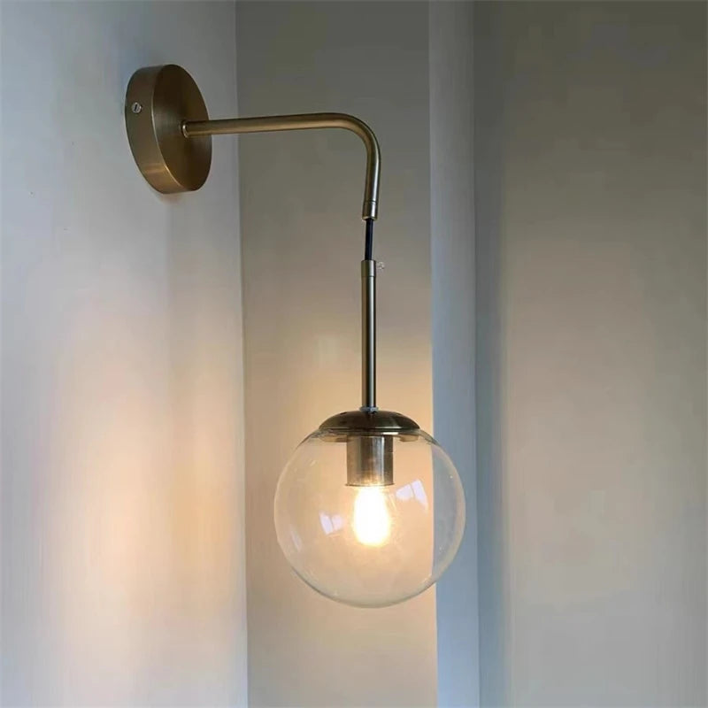 Modern glass wall light for stylish interior decoration