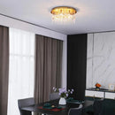 Luxury round LED crystal ceiling light postmodern European style