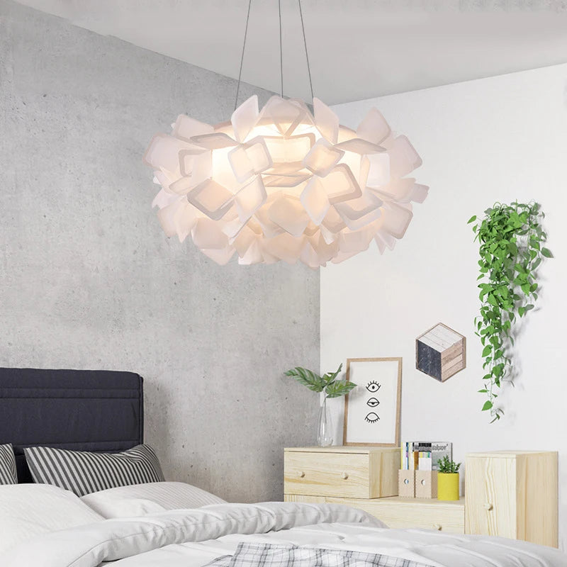 Italian design flower LED acrylic pendant light for living room bedroom