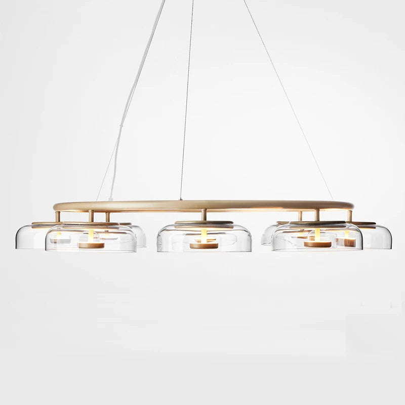 Modern scandinavian luxury designer chandelier round interior lighting