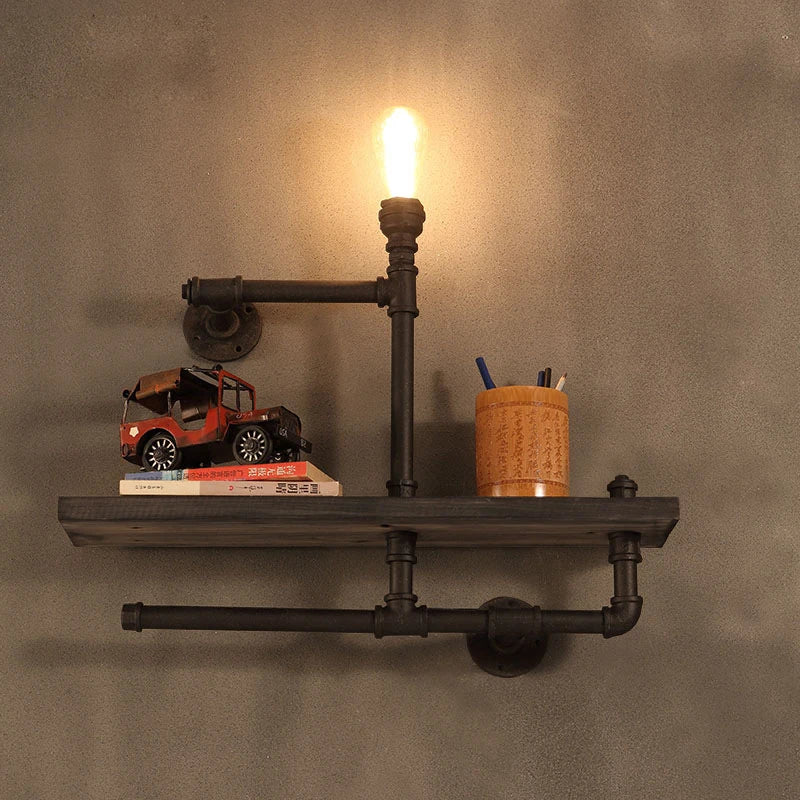 Vintage industrial water pipe wall light loft style