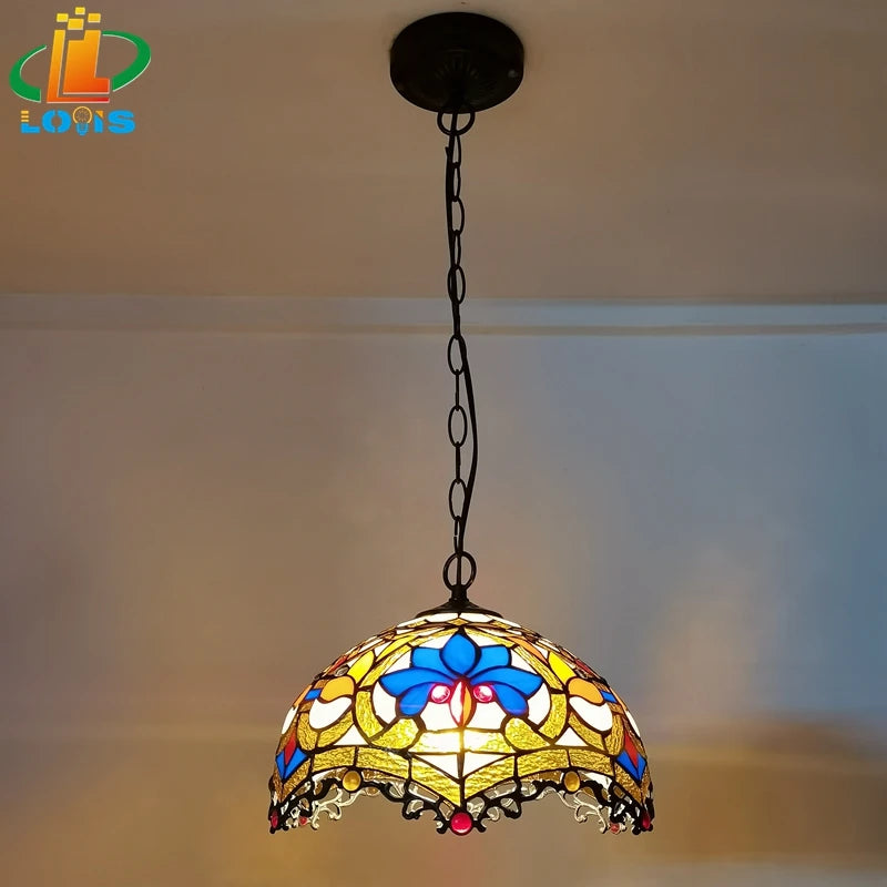 Tiffany style dragon petal chandelier for interior decoration