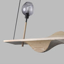 Solid wood pendant light modern zen style for creative lighting