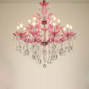 Modern iron and glass crystal art deco chandelier pendant light