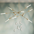 Modern multi-head iron design chandelier for contemporary lighting