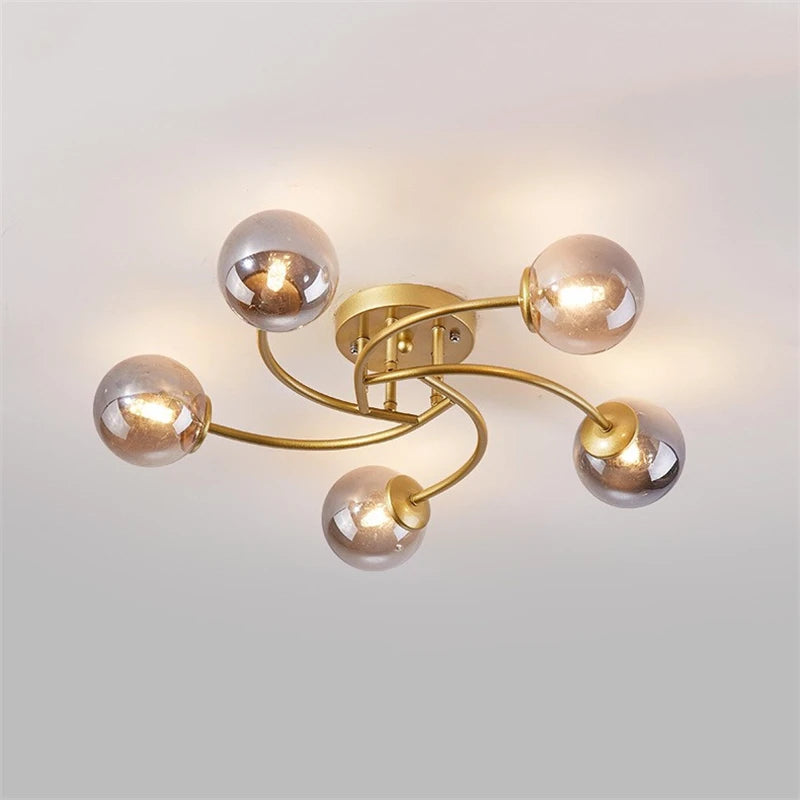 Simple nordic glass LED ceiling light