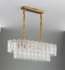Artistic round glass chandelier for modern interiors