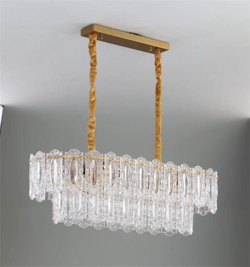 Artistic round glass chandelier for modern interiors - vue 4 sur 15