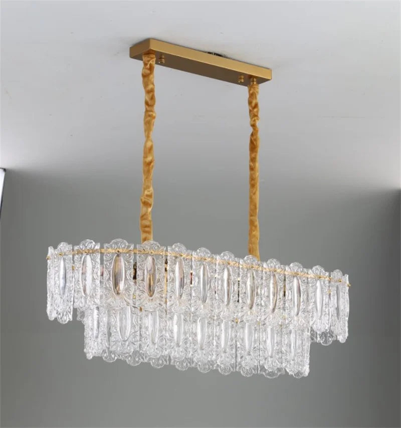 Artistic round glass chandelier for modern interiors - vue 3 sur 15
