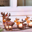 Handmade retro metal elephant candle holder Christmas decoration