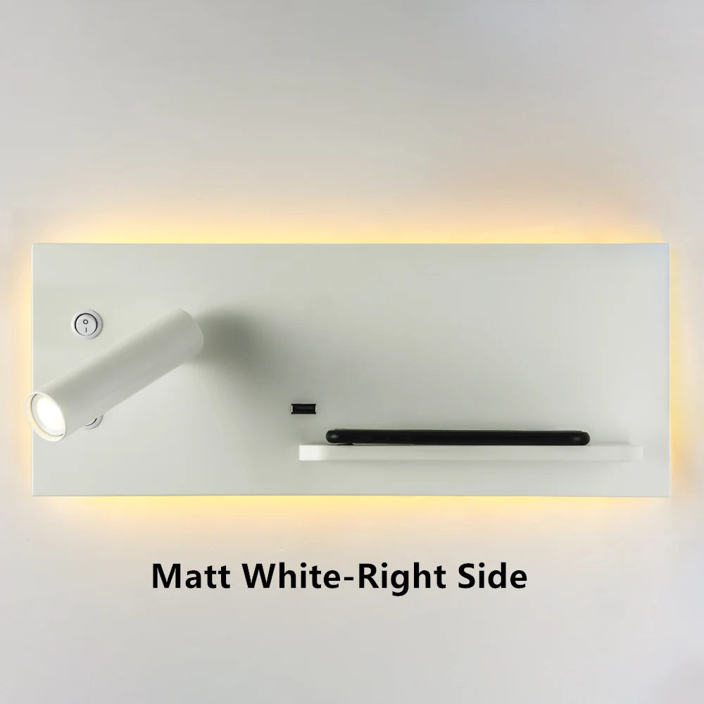 Tokili LED wall light with USB and wireless charger - vue 18 sur 18