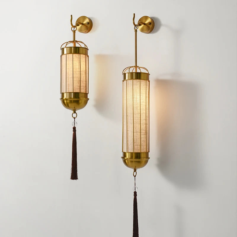 Modern and vintage Chinese style wall light