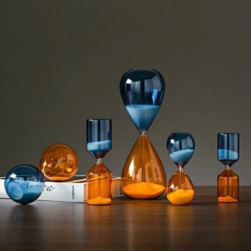 decorative glass hourglass for office and crafts - vue 3 sur 6