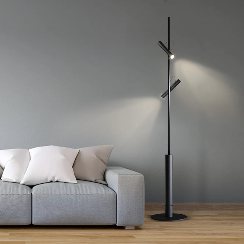 Nordic minimalist modern LED projector floor lamp for living room, home decor, sofa, bedroom and bedside