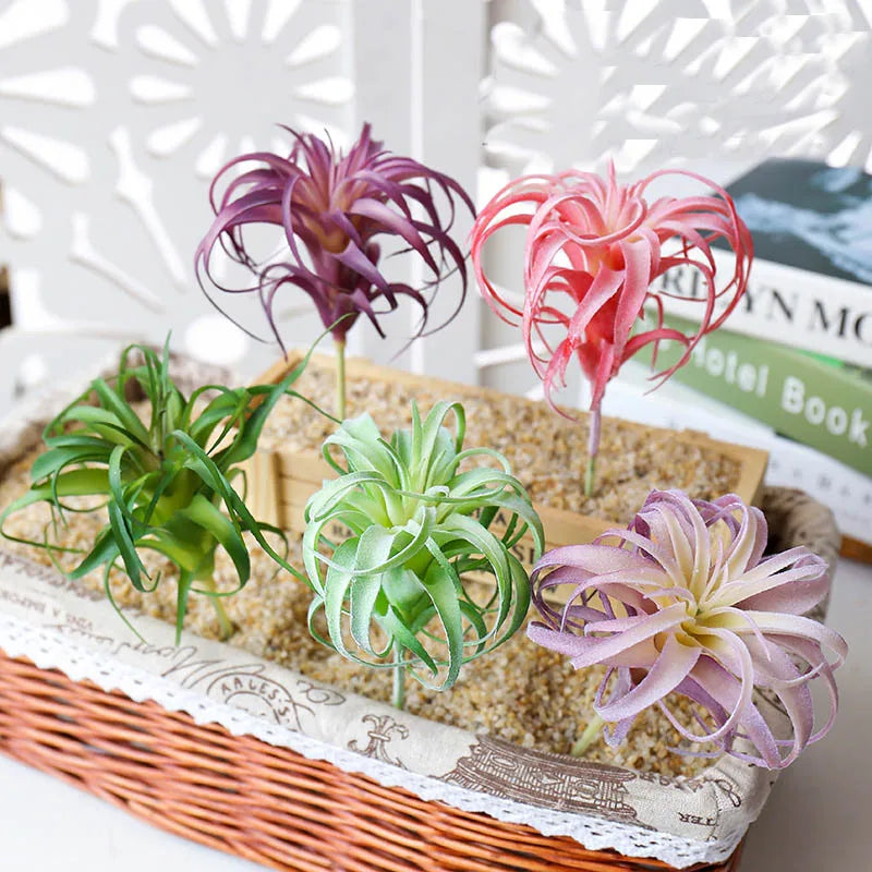 Decorative artificial succulent plants for a natural interior