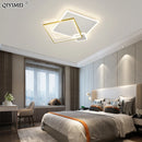 Modern LED wrought iron and acrylic ceiling light for living room, dining room, bedroom, or hallway