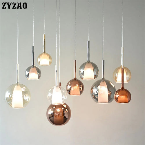 Modern nordic glass pendant light for elegant interiors - vue 2 sur 9