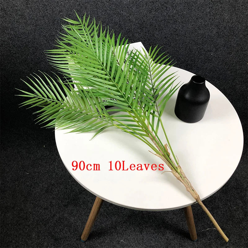 Set of 2 large artificial tropical palm plants for indoor decoration - vue 11 sur 14