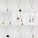 Glass and metal pendant light for modern interior decor